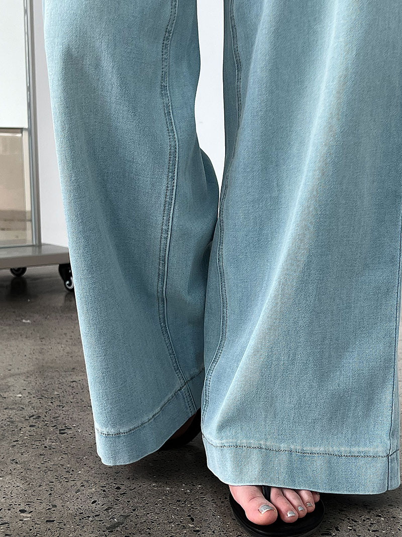 Luxi American 9-inch slightly flared jeans for women, 2025 Summer New style casual loose wide-leg pants with a drape, 68326 pic 35