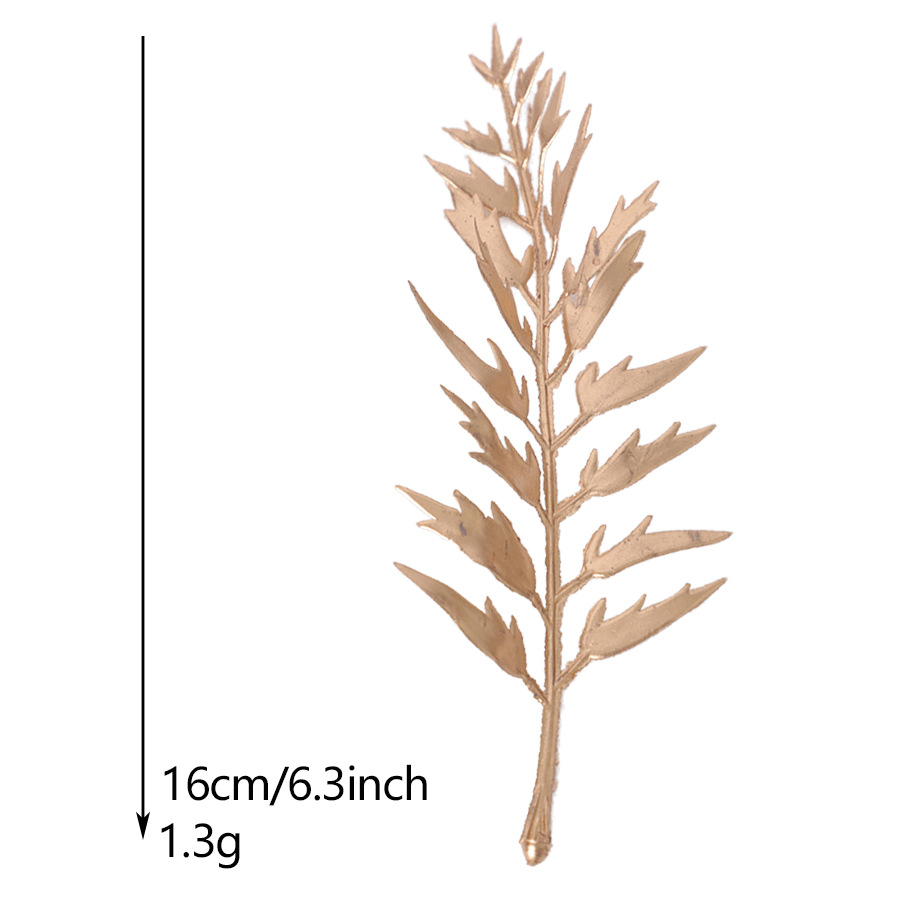 复古植物配件仿真金色叶子手工插花配件节日装饰仿真花跨境代发详情13