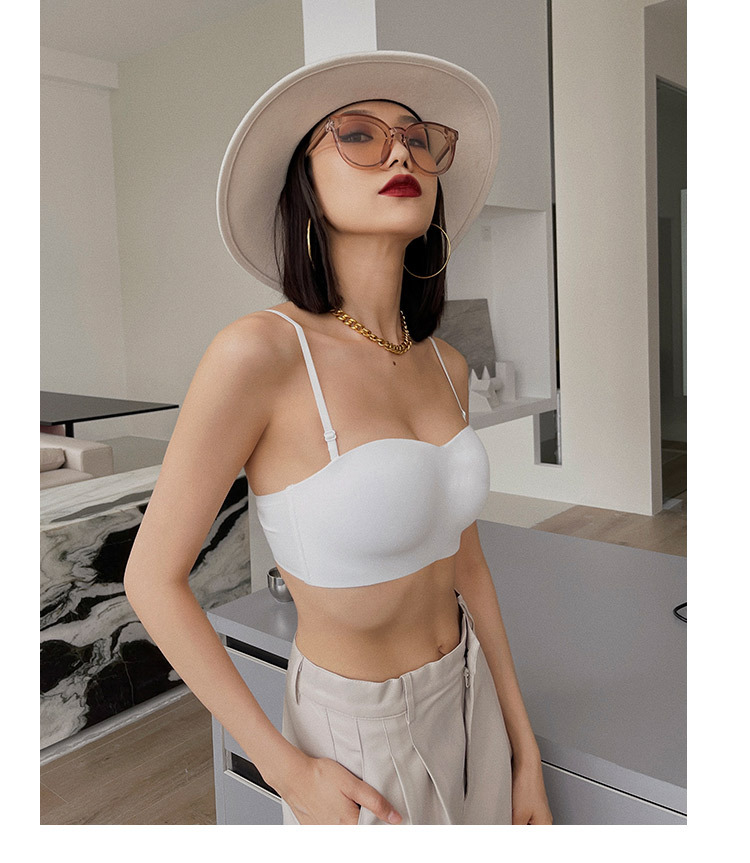 Strapless shaping underwear for women, anti-slip side retraction, small chest retraction, seamless, strapless, and sexy bra cover without steel rings pic 17