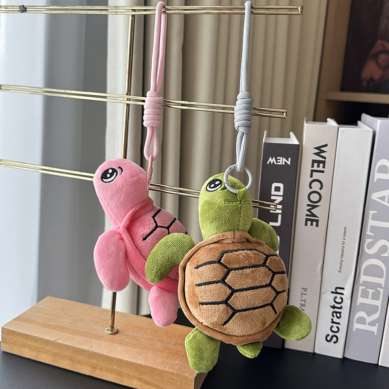 批发卡通创意乌龟毛绒玩具公仔彩色海龟小号玩偶女包包钥匙扣挂件详情13