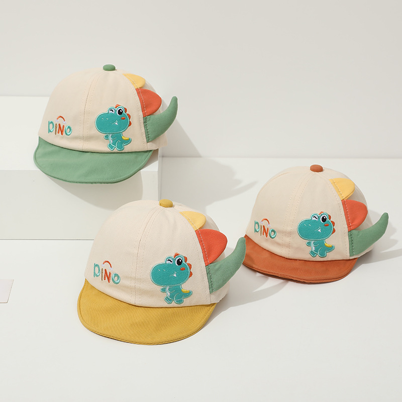 小恐龙宝宝鸭舌帽婴儿帽子春秋季男宝宝鸭舌帽可爱卡通遮阳童帽详情3
