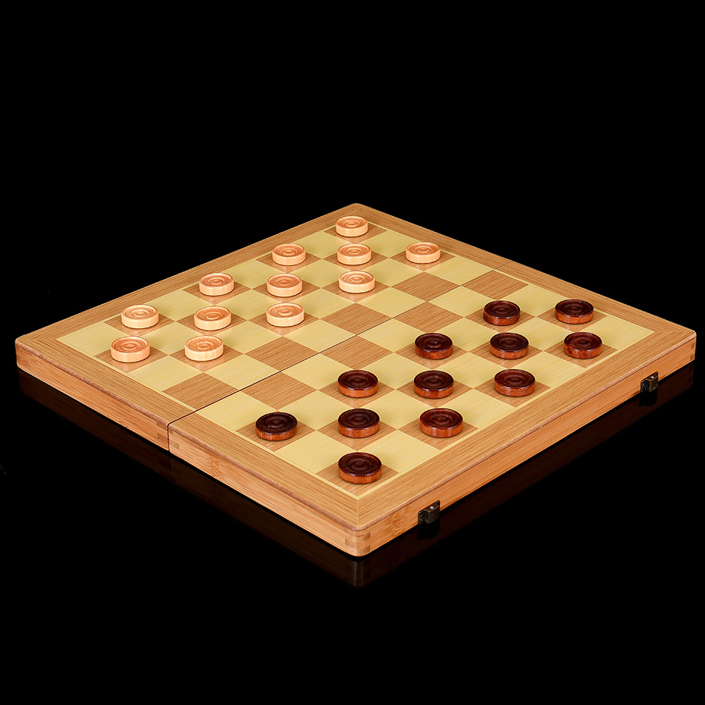 无磁性二合一国际象棋跳棋木质含双后专业级棋牌桌游玩具厂家外贸详情16