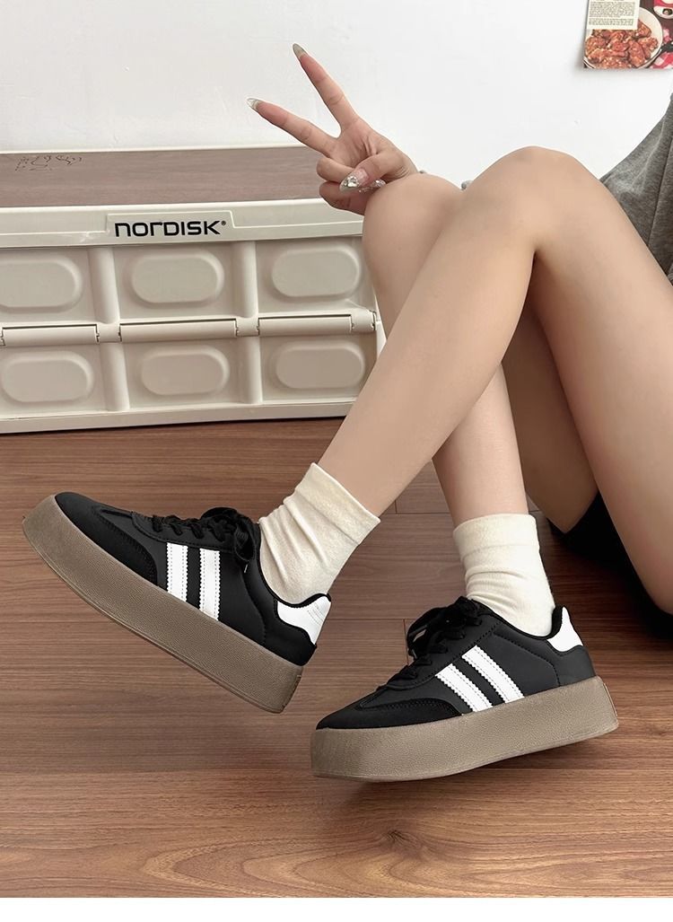 女鞋软底不累脚2025春秋新款时尚百搭小白鞋轻便厚底耐磨休闲鞋详情11