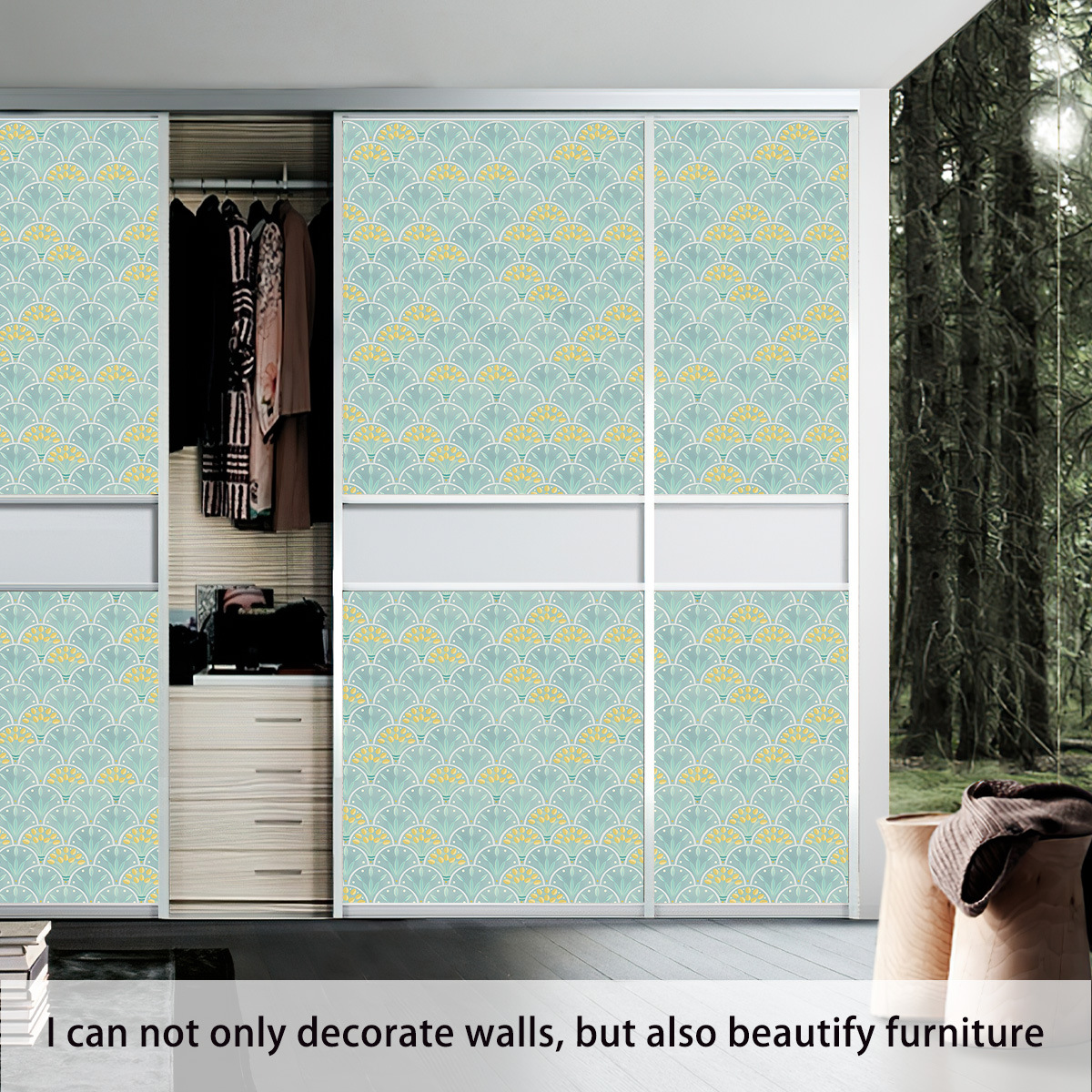 跨境仿格栅木条纹3d立体自粘墙贴防水加厚背景墙装饰壁纸家装定制详情26