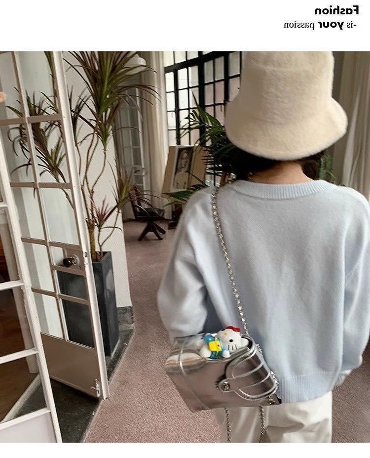 早秋蓝色开衫2024春秋新款设计感针织衫软糯上衣毛衣新款外套女详情17