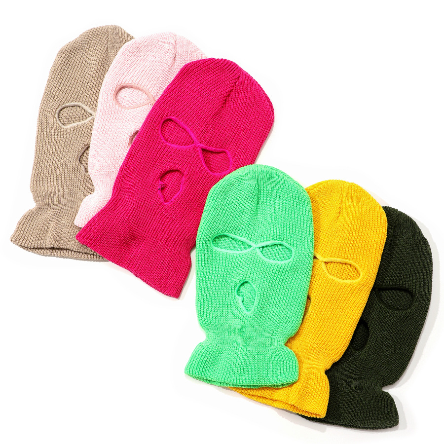Marca [sendona] sombrero de punto influencers nueva tapa de punto de tres agujeros al por mayor color sólido sombrero versátil para adultos sombrero de esquí de cuello cálido para hombres y mujeres pic 2
