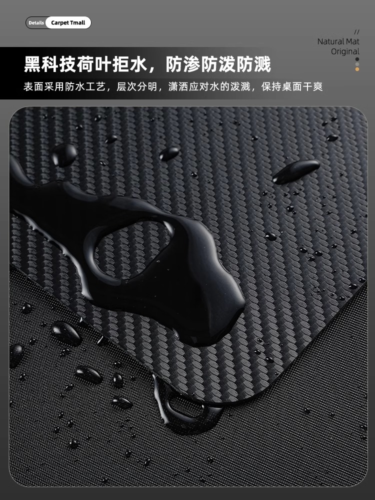 厂家直供碳纤维纹鼠标垫超大办公桌面笔记本电脑键盘垫皮革书桌垫详情8