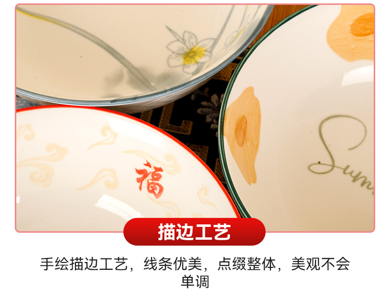 厂家批发7航空日式陶瓷碗陶瓷餐具健康釉下彩汤碗饭碗微波炉可用详情12