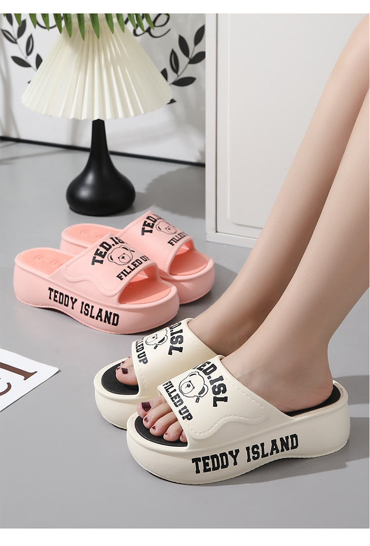 泰迪爱兰凉拖鞋女士夏季厚底增高室内家居家静音拖鞋外穿时尚可爱详情14