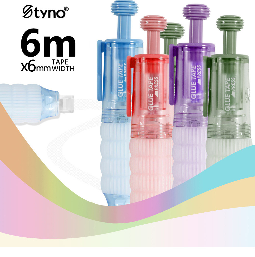 高颜值按动点点胶学生用黏贴双面胶手账diy点胶笔点状胶带批发详情2