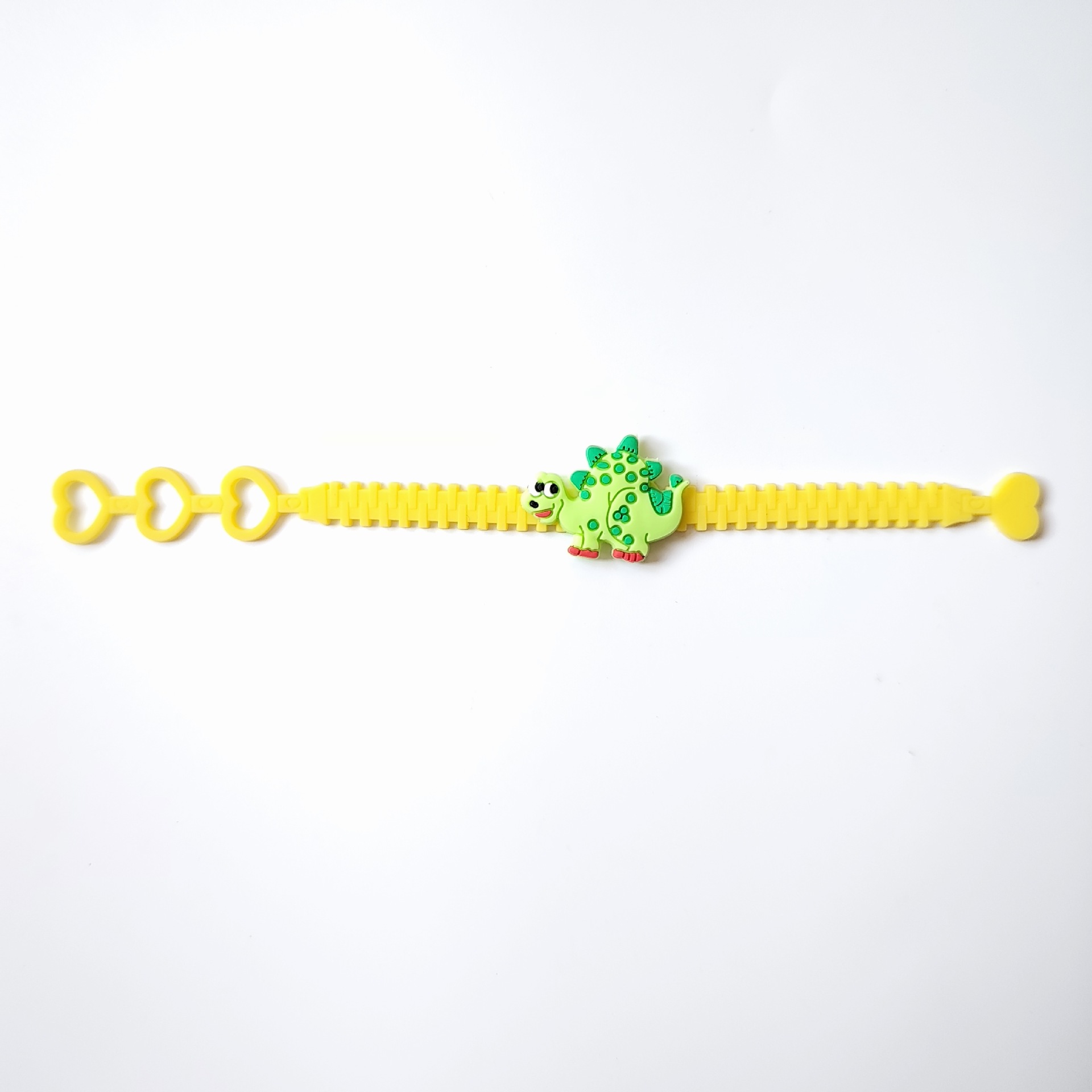 亚马逊跨境三孔桃心pvc手链创意手腕带恐龙手带儿童手环2元小礼品详情16