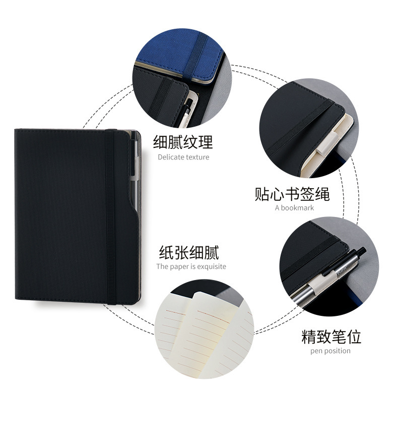 外贸本笔记本本子a5定制logo本办公用高颜值记事本手账本文具批发详情8