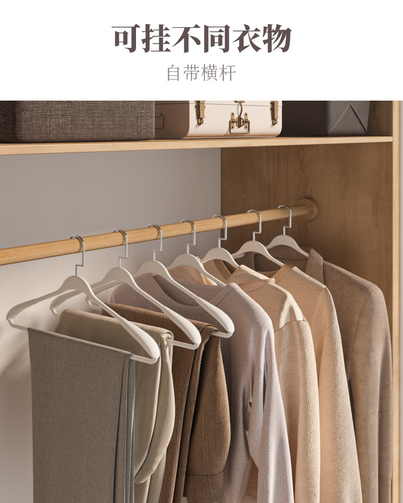 Wide-shoulder coat hanger for home use, seamless, anti-slip, anti-shoulder corner, no clogging, clothes rack for drying, adult clothes support pic 10