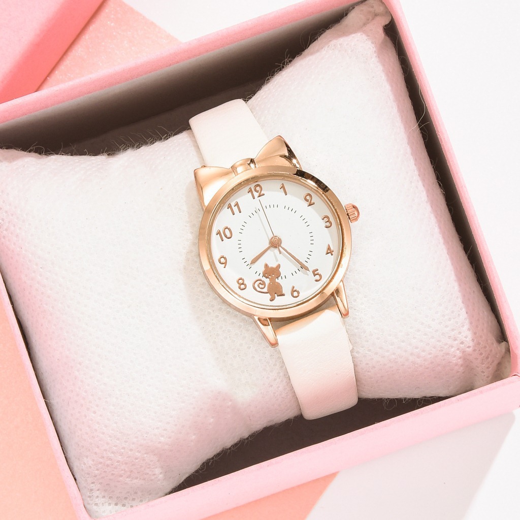 儿童手表防水防摔女孩中小学生韩版可爱少女指针式卡通石英表详情6