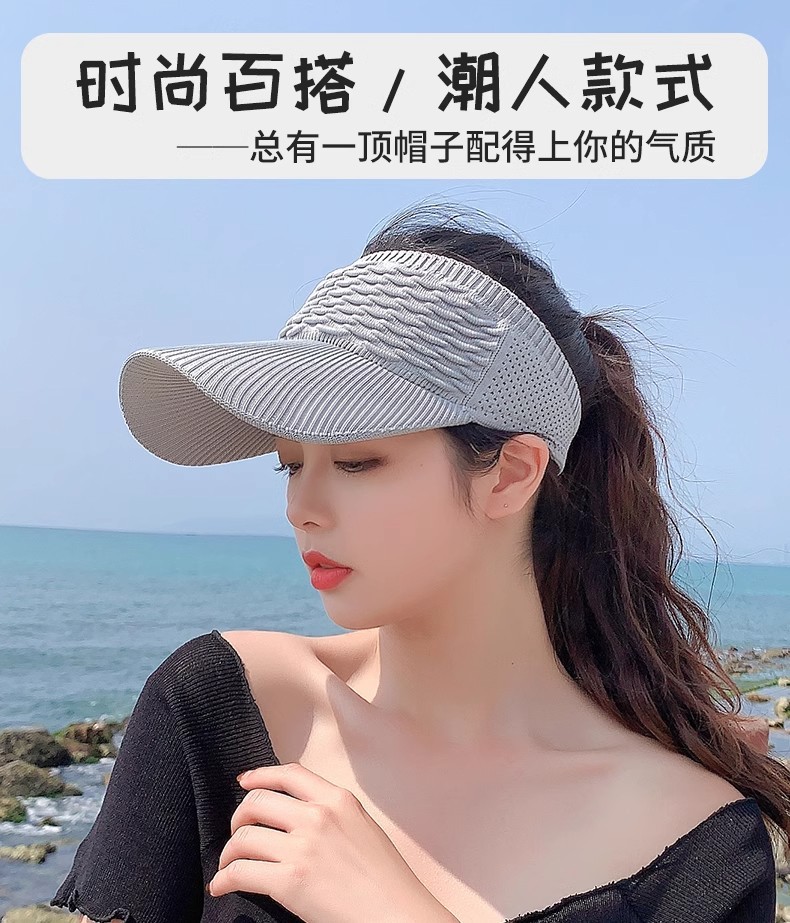 Summer sun hat for women, 2025 new style running sun protection cap, wide-brimmed sports cap, spring and autumn open-top sun hat pic 2