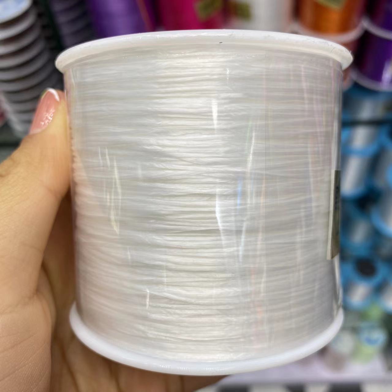 500米diy佛珠水晶串珠大卷韩国造扁形水晶线松紧线弹力线绳批发详情25