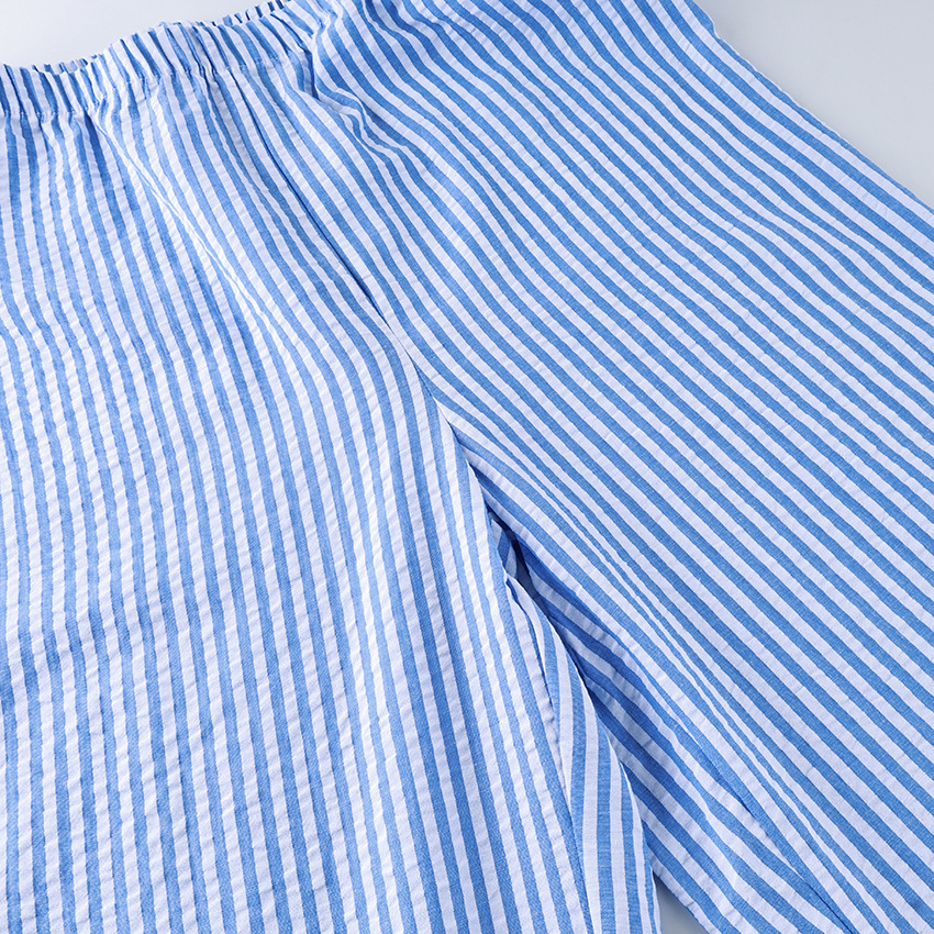 A new spring/summer striped three-piece pajama set from Europe and America, soft, loose and skin-friendly for women, suitable for cross-border wear in 2026 pic 29