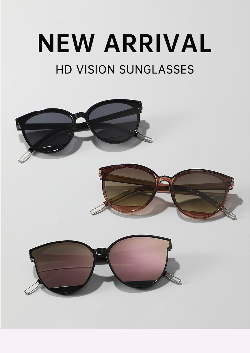 个性韩版不规则镜片太阳镜时尚网红墨镜女高级感圆框修脸太阳眼镜详情5