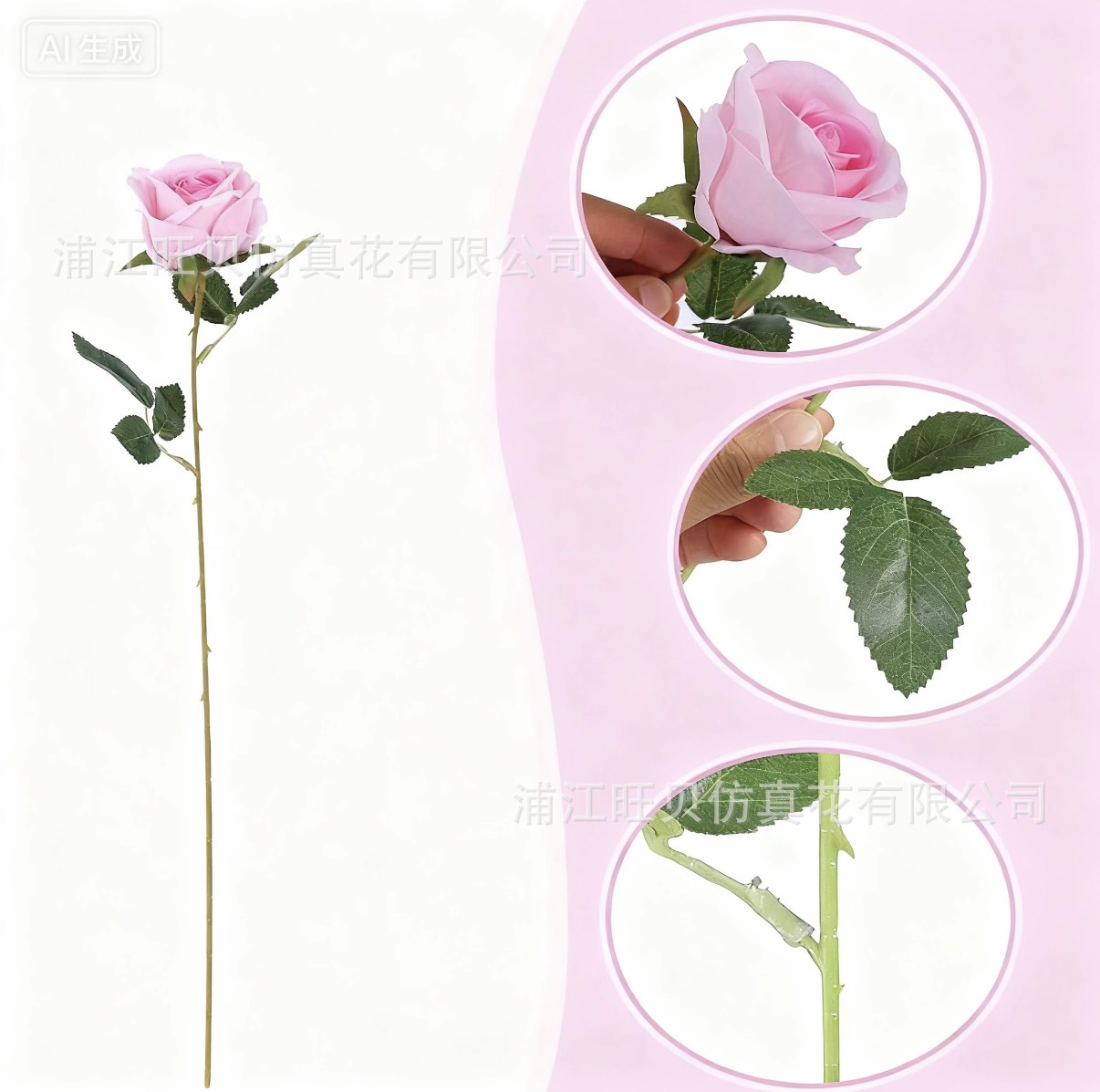 仿真白色绢布玫瑰花 人造假花七夕情人节婚礼装饰花玫瑰花墙批发详情9