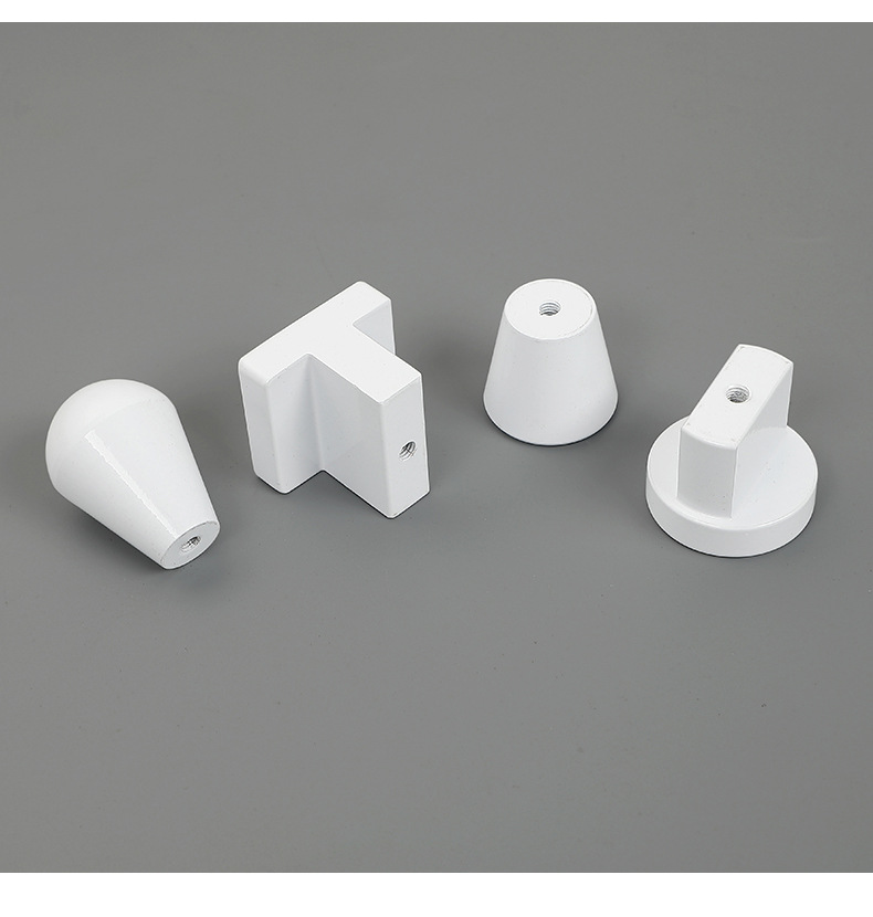 抽屉柜门白色单孔小拉手圆形单粒橱柜电视柜床头柜现代简约门把手详情26