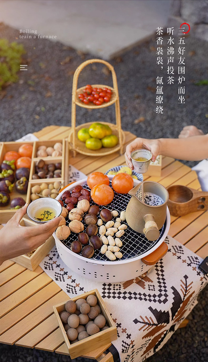 商用烤肠机围炉煮茶燃气烤箱炸油条机烤炉一体机详情10