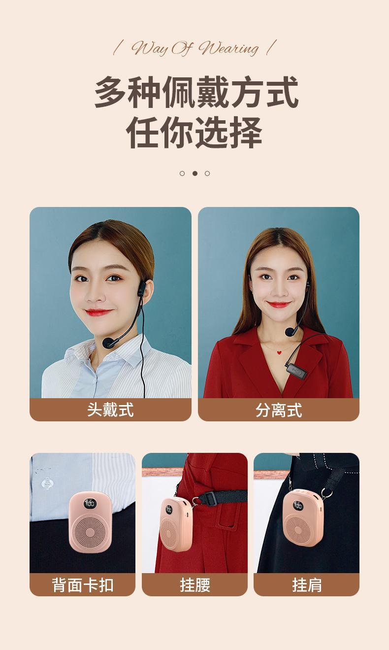 S20 Little Bee Amplifier, dedicated microphone for teachers in class, high-volume speaker, hawking, street vending, Bluetooth pic 10
