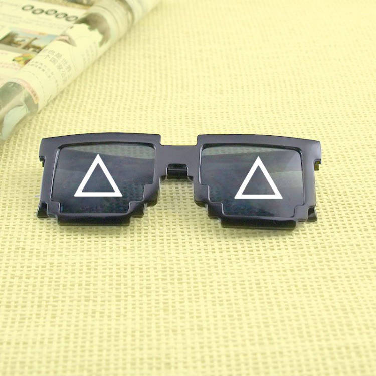 Mosaic square glasses, a must-have for showing off in the 2D world, sunglasses, blurred rectangular pixel glasses, Douyin, Kuaishou pic 13