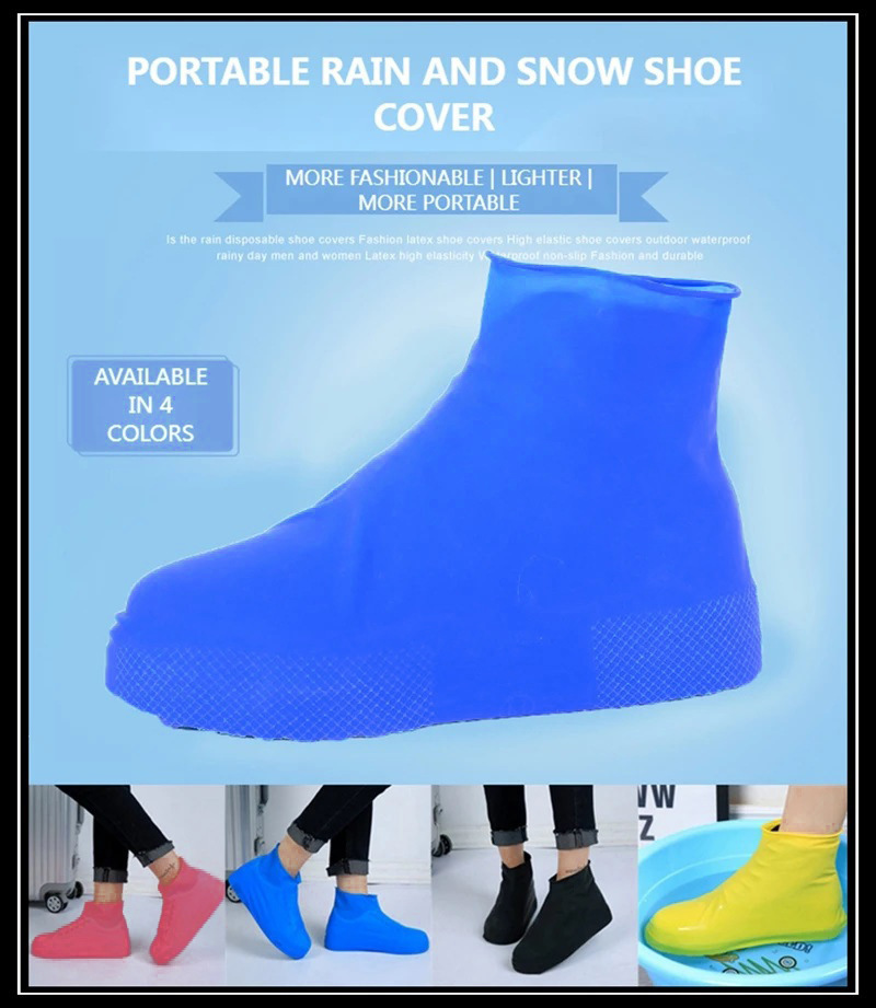 下雨天户外防水乳胶鞋套乳胶防水鞋套硅胶鞋套防泥沙防雨鞋套旅行详情3