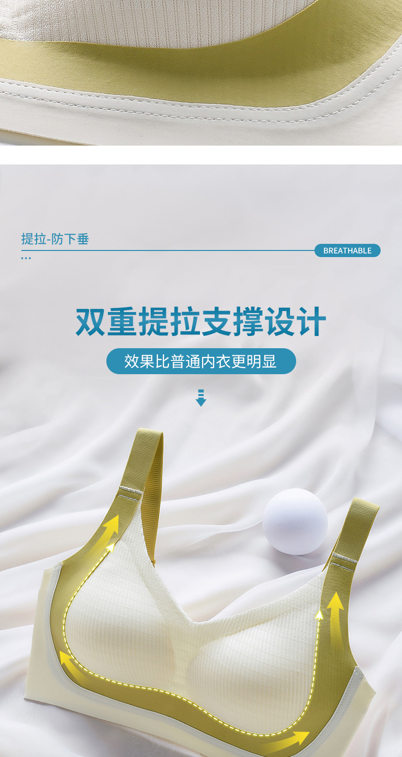 无痕大码运动束胸内衣女大胸显小胸全罩杯超薄款防下垂夏天文胸罩详情6