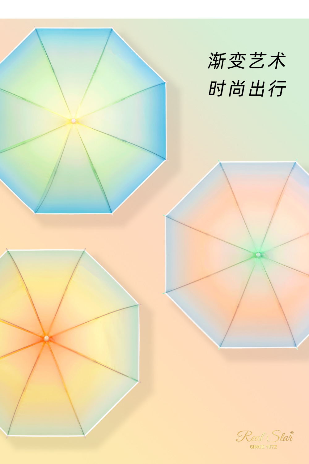 24年新款塑料磨砂雨伞日韩款式清晰多巴胺图案自动伞21吋儿童长伞详情4