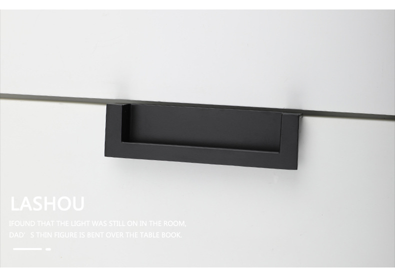 黑色嵌入式暗装拉手金色银色抽屉把手青古铜挖槽移门加长对装拉手详情9