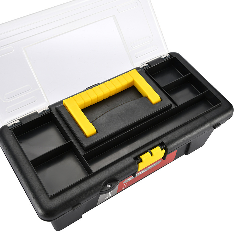 Hardware toolbox, household multi-functional small industrial-grade storage box, portable electrician, vehicle-mounted plastic thickened small pic 41