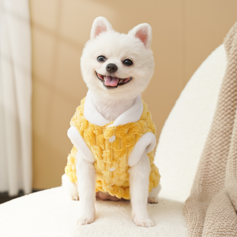 New autumn and winter collection of dog towing clothes, Bichon Frise pet, Teddy, Schnauzer cat supplies with fleece for wholesale pic 20