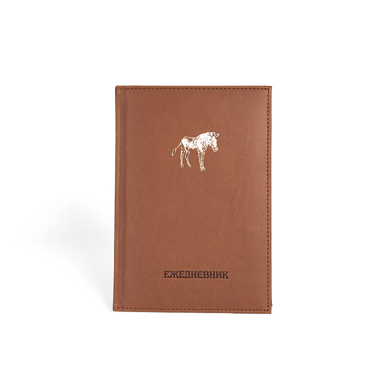 Yalong Cross-border logo A5 printed leather cover notebook, dark retro leather notebook pic 5