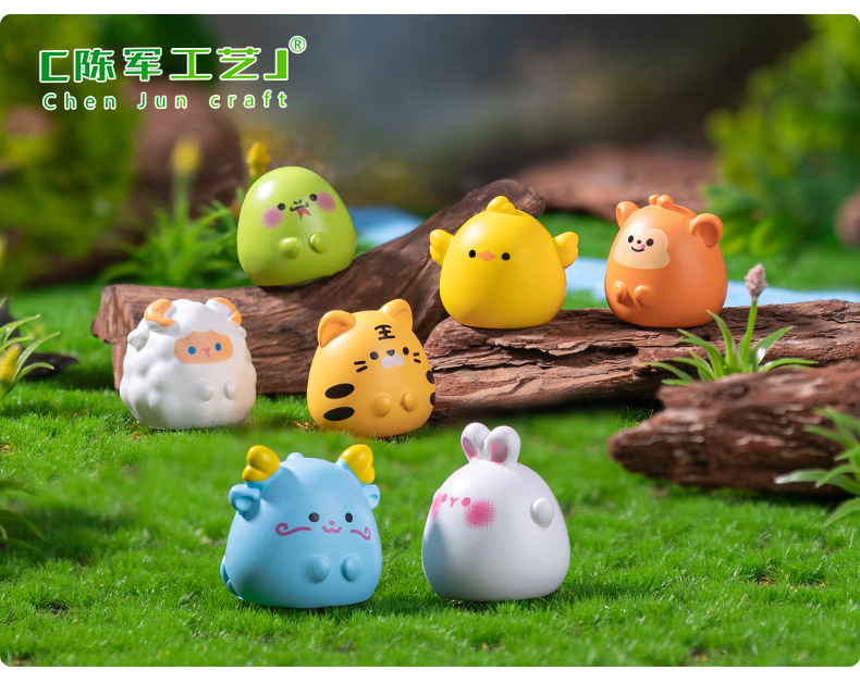 Micro-landscape creative, cute, 12 zodiac cute diy decorative items, blind bag accessories, car-mounted desktop small ornaments pic 42
