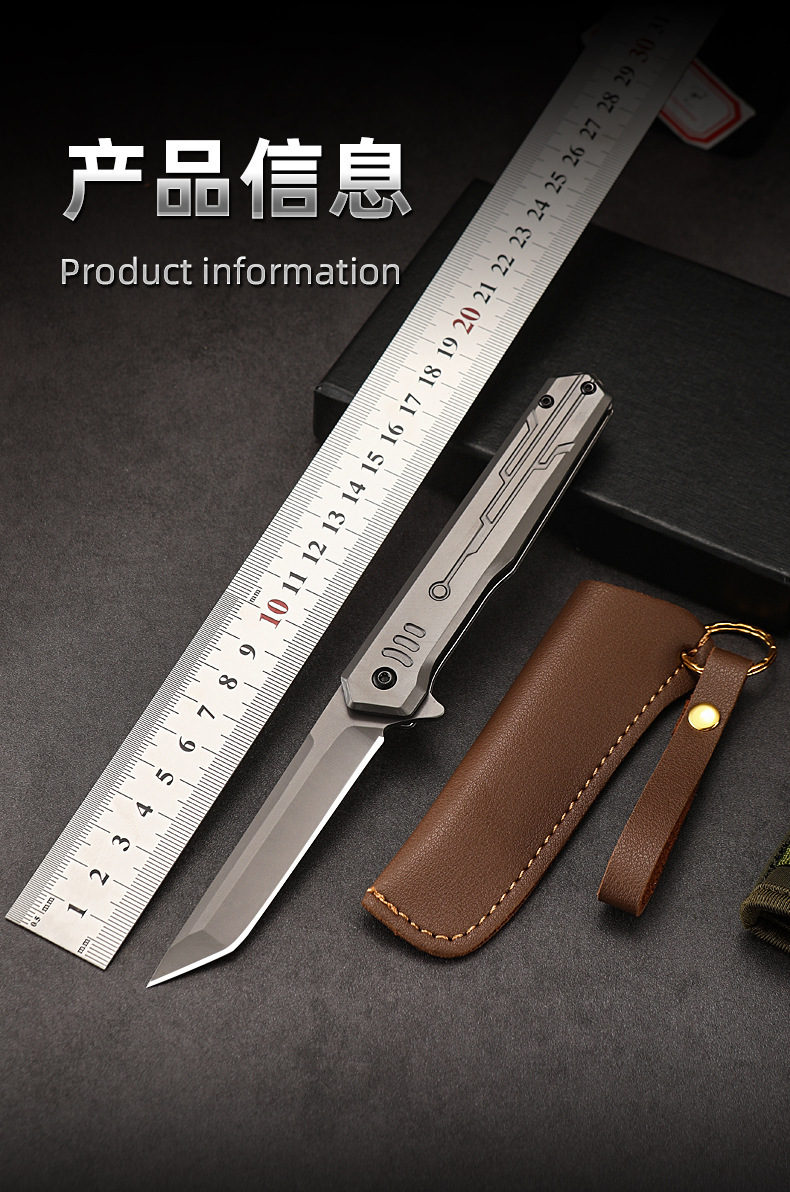 Outdoor camping high-hardness m390 self-defense knife, quick-release stainless steel wholesale folding knife, portable tactical folding knife, creative outdoor equipment pic 5