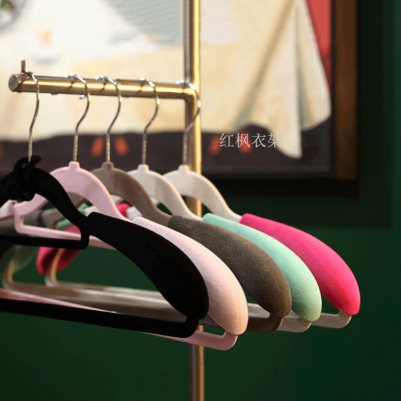 Anti-slip and anti-deformation hanger shoulder pad, shoulder shaping hanger accessories, black thickened and widened flocking hanger shoulder support pic 18