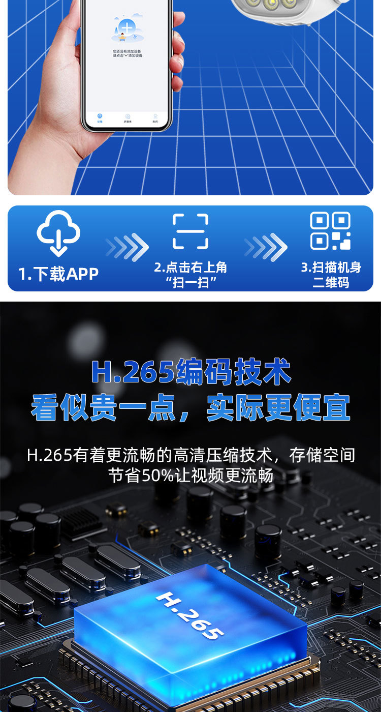 无线4G摄像头智能监控器家用app远程报警双向语音摄像头室内详情10
