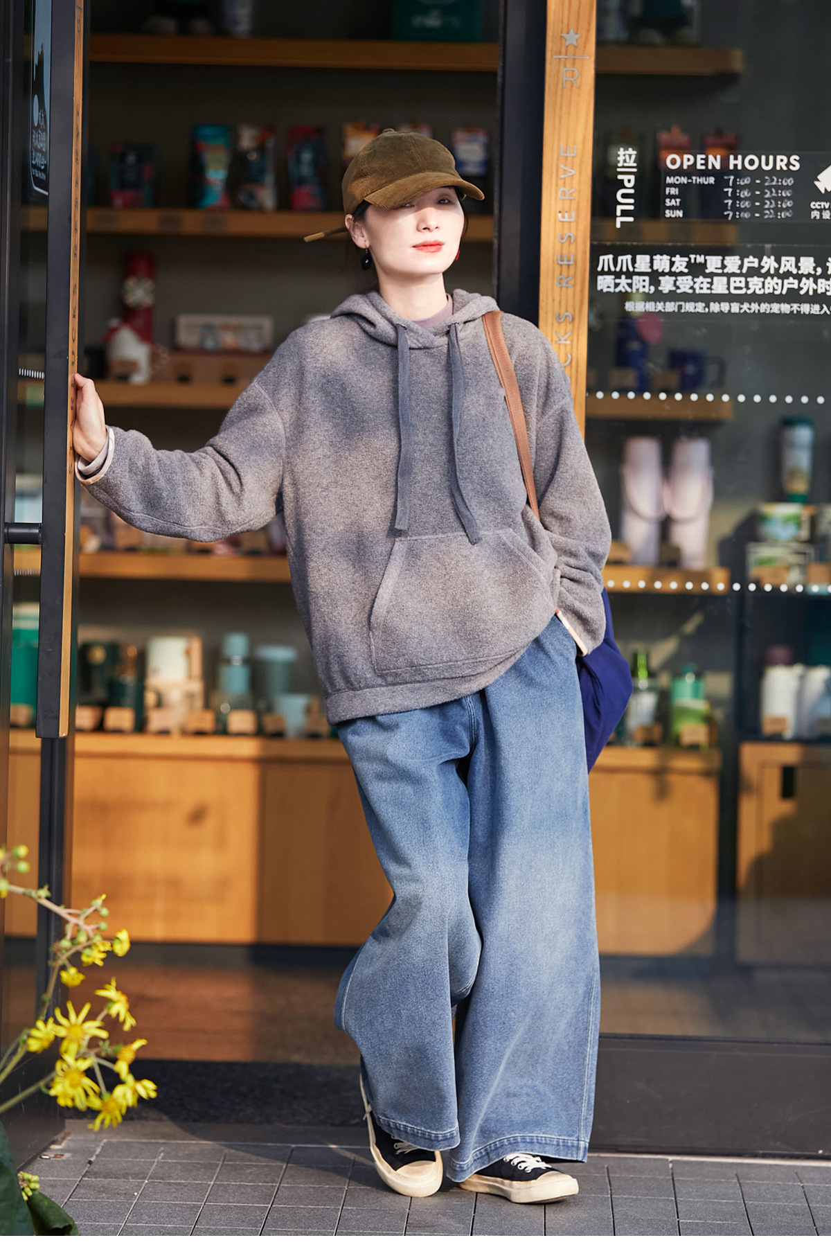 2025春秋款少年蓝色文艺小众松紧腰传统水洗磨毛休闲牛仔裤详情26