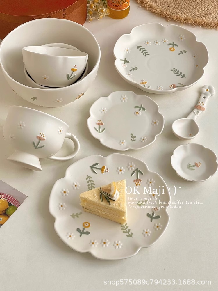 釉下彩餐具盘子菜盘家用吐骨碟陶瓷餐盘好看的可爱碟子水果甜品盘详情9