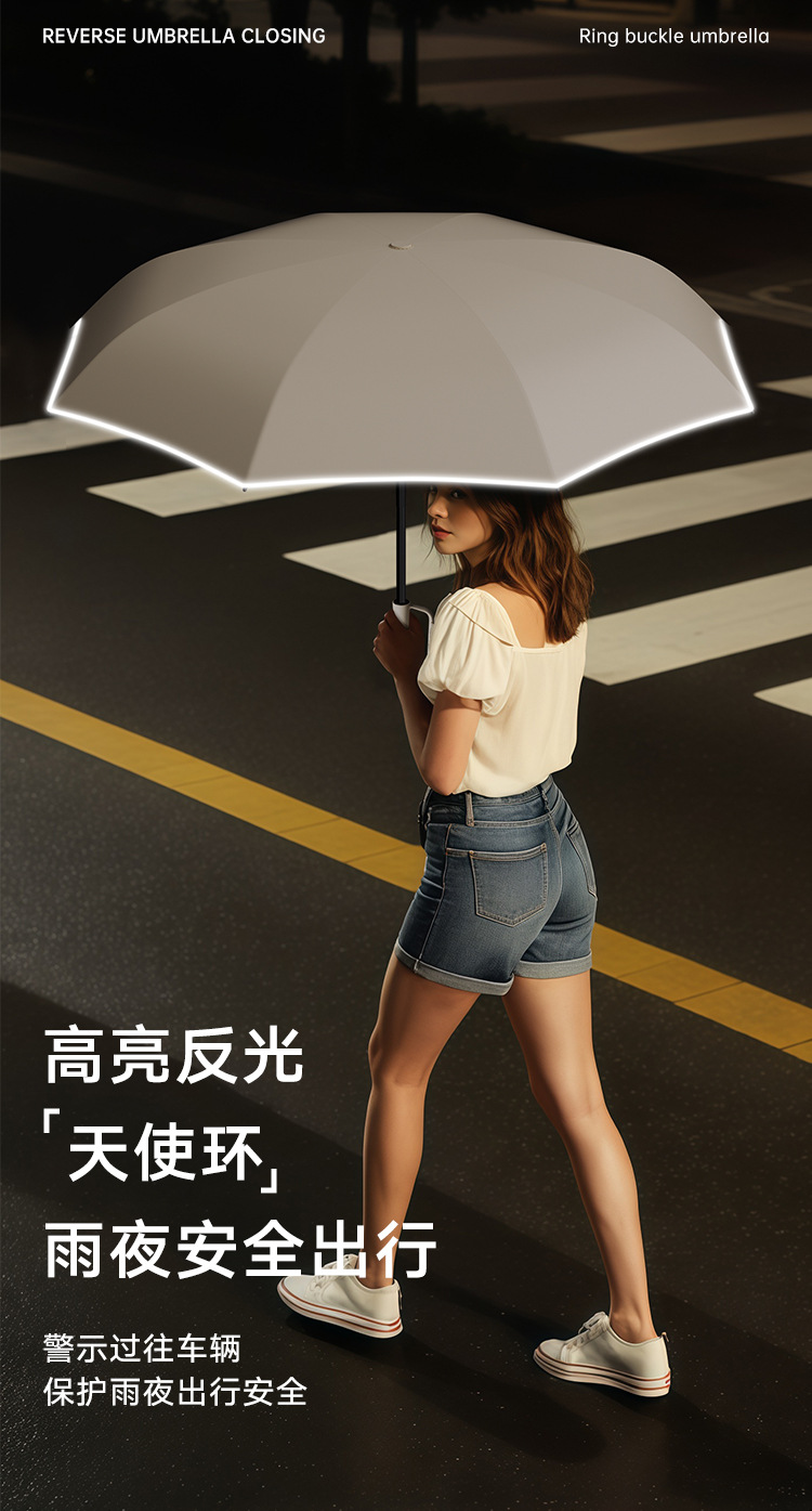环扣伞手动雨伞大号加大加固抗风学生晴雨两用加厚加大折叠防晒伞详情17