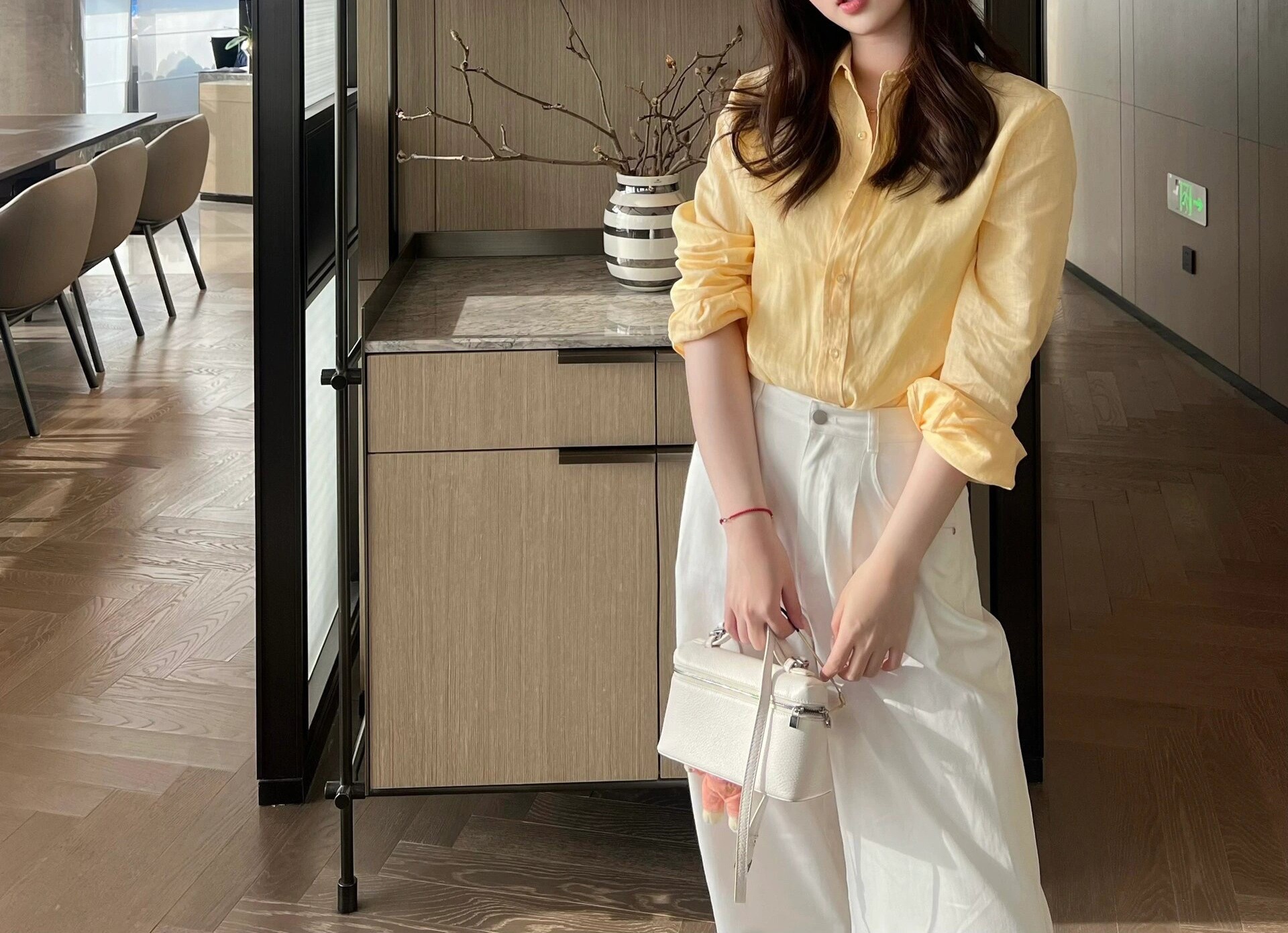 亚麻衬衫薄款小马标刺绣美式复古经典衬衣长袖POLO领防晒女上衣详情11