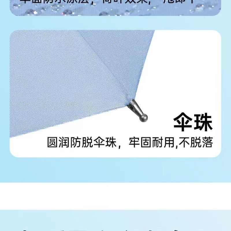 全自动48骨晴雨两用伞加厚黑胶遮阳防晒伞三折工厂批发商务UV雨伞详情26