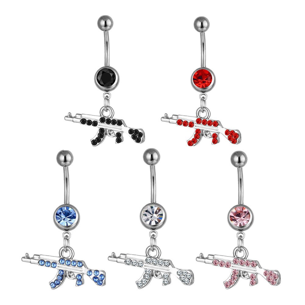 跨境热销316不锈钢合金光球肚脐环脐扣外牙脐钉欧美人体穿刺饰品详情7