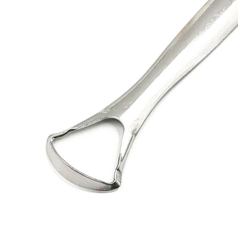 Stainless steel tongue scraper, tongue coating cleaner, tongue scraper plate, tongue coating brush, clean tongue coating, oral care, tongue scraper plate pic 5