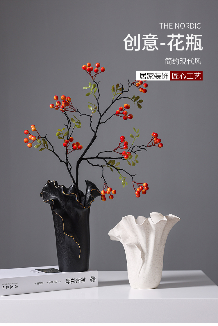 2025 francés vintage jarrón de cerámica sala de estar arreglo de flores hidropónico terracota áspero simple luz lujo alta sensación wabi-sabi viento decoración decoración jarrón de cerámica casa de cerámica pic 1