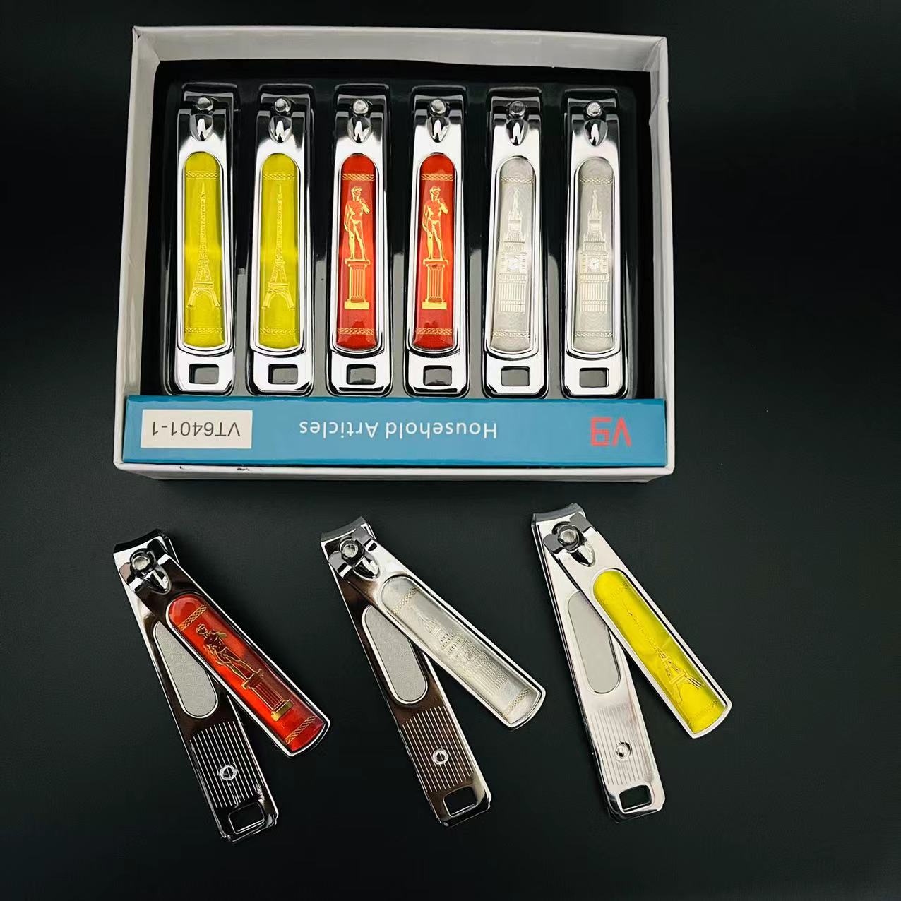 【 Office 】VT801-2 nail clippers 12/ box 600/ piece VT801-1 Nail clippers Large nail clippers Nail clippers Nail clippers Flat Nail clippers 2 yuan supply pic 5