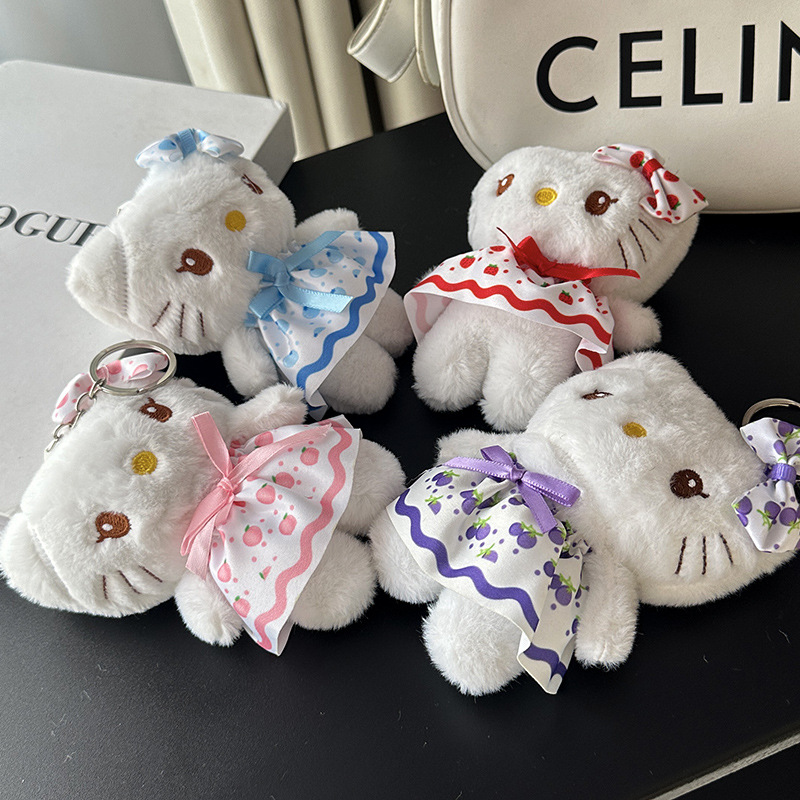 卡通毛绒玩具kt小白猫公仔可爱玩偶女生礼物娃娃小挂件批货详情4