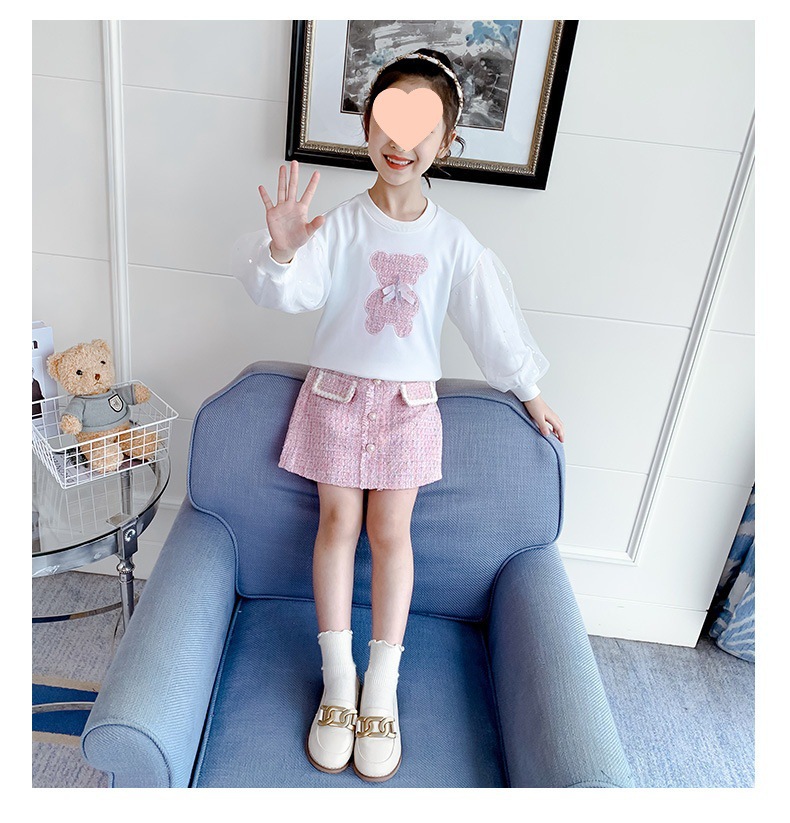 女童秋季气质短裙秋装中大童休闲韩版秋季新款小香风卫衣两件套潮详情18