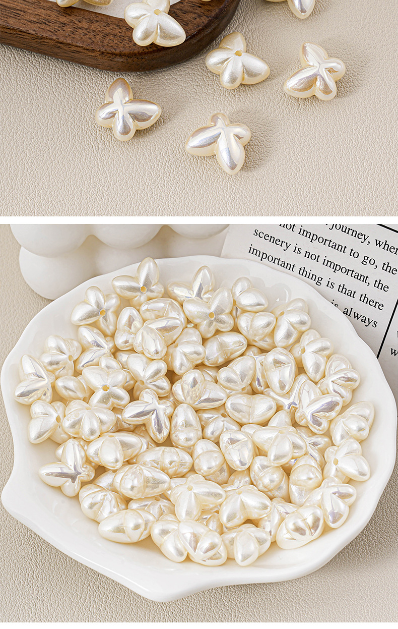 马贝高品质蝴蝶珍珠手缝纽扣女外套扣diy耳钉耳环材料配件珠子详情7